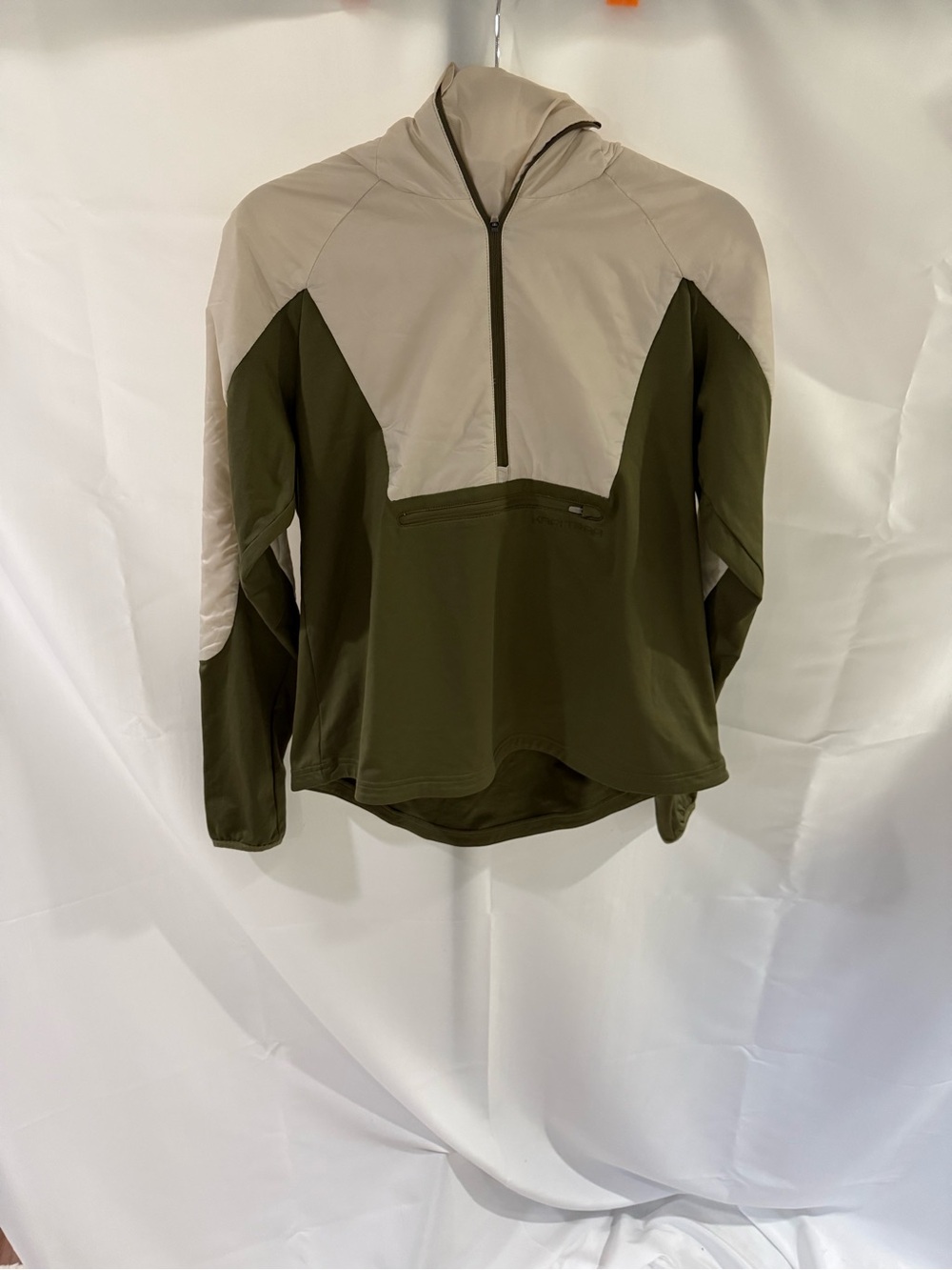 Kari Traa Henni Hybrid Jacket Anorak Pullover - Tweed Green/Cream - Medium